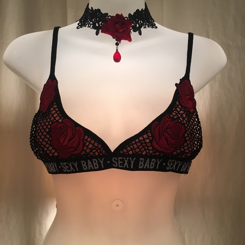 Floral/Mesh Bra